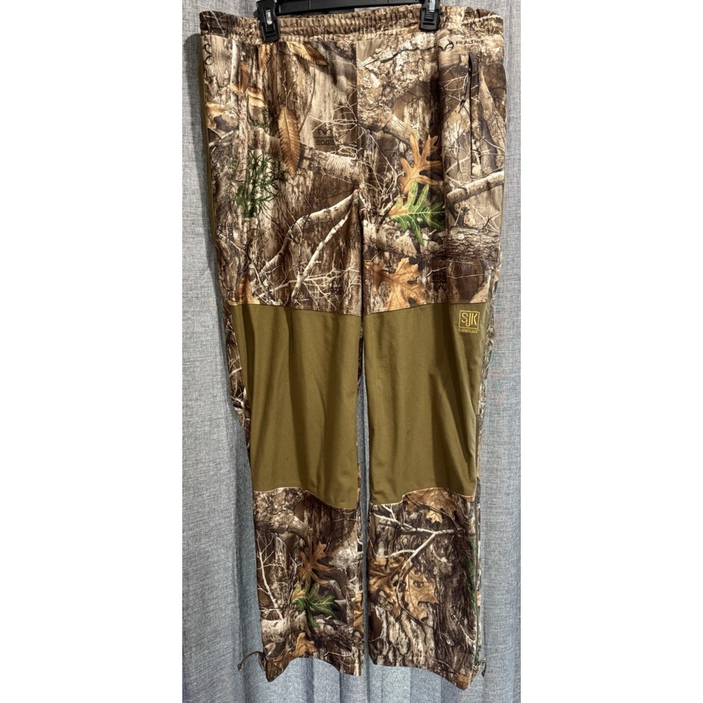 Slumberjack Realtree Men's Cargo Adjustable Hunting Pants Size XXL Zip Pockets